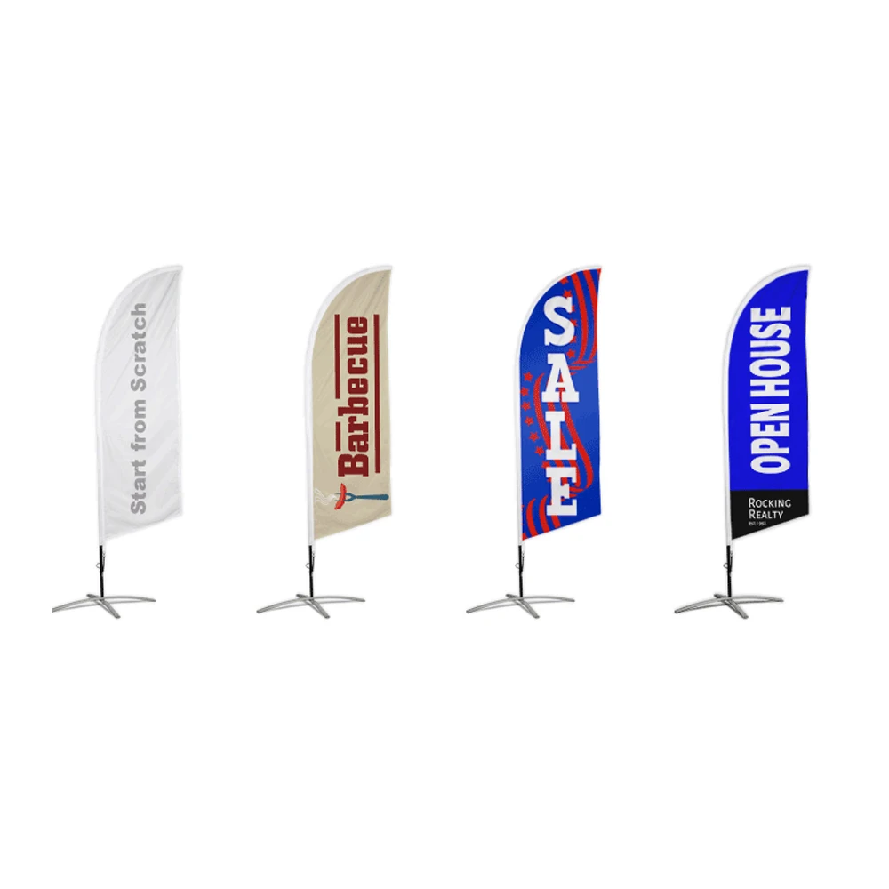 FEATHER FLAG 420 cm Custom Design Outdoor Advertising Flag