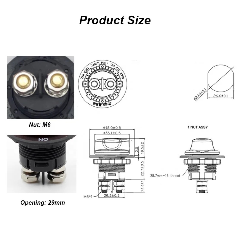Master Isolation Switch Battery Switch 100A Master Isolator Switch Dual Battery Disconnect ...