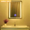 Lighted Bathroom Hanging Long Wall Led Mirror With Demister Pad