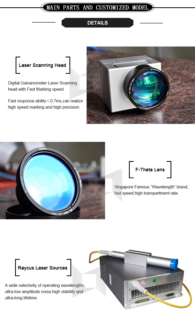 20W 30W Raycus Laser Power split mini portable Fiber laser marking machine manufacture/supplier
