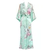 Old Shanghai Elegant Women's Kimono Long Robes Sleepwear Bathrobes Wholesale Custom Manufacturer Printing Robes OEM