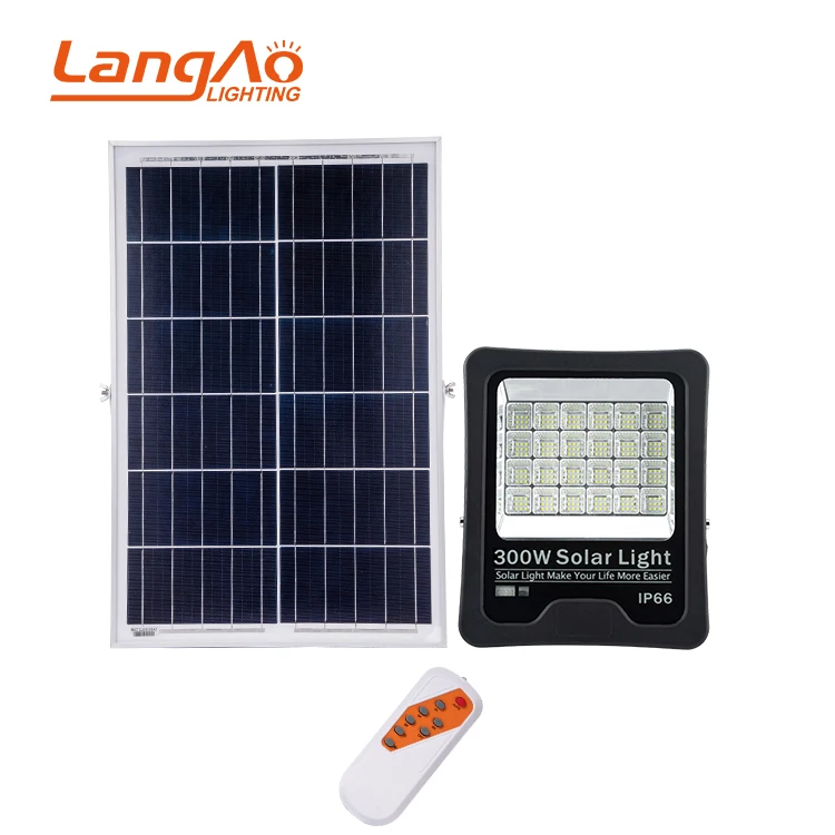 Waterproof outdoor volleyball court Ip66 remote control 50w 100w 200w 300w solar led floodlight