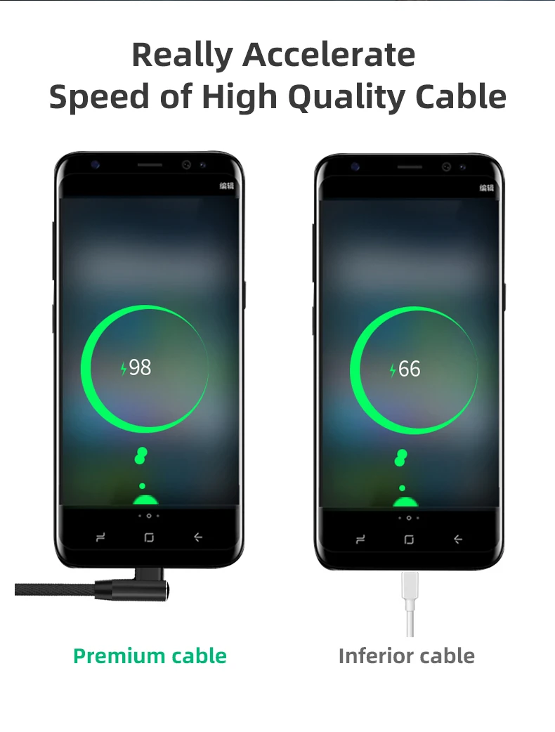 Hot selling 3ft Double Elbow USB Cable 3A micro Type-C Sync Data Nylon Braided fast charging cable for mobile game data cables - ANKUX.COM
