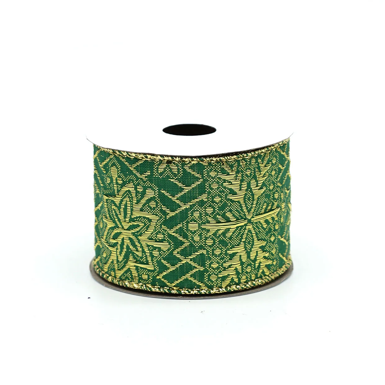 宽圣诞装饰编织金线丝带缎定制 2.5in