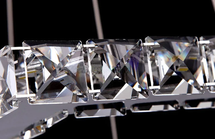 Nice clear crystal square chandeliers pendant lights LED modern crystal chandelier lighting