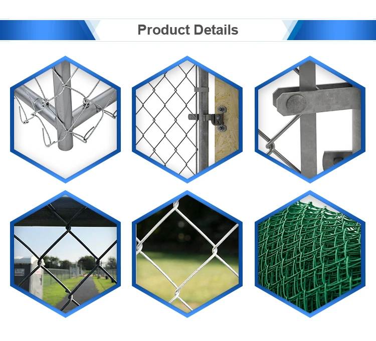 Boundry wall anti climb PVC coated chain link fence 8 feet tall