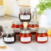 kitchen borosilicate glass storage jam jar set with stainless steel airtight lid