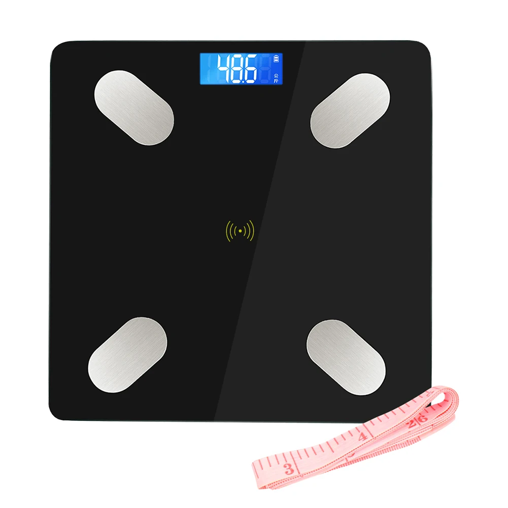 Smart App Android Ios Bathroom Scale 180kg/396lb Led Portable Weight Body Fat Balance Digital