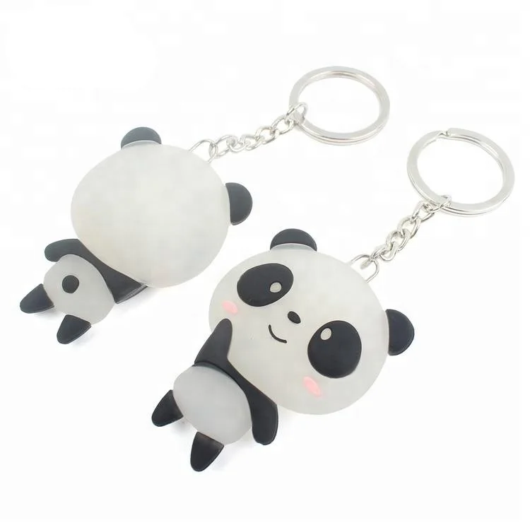
High Quality Cute Panda 3D PVC Animal Keychain 