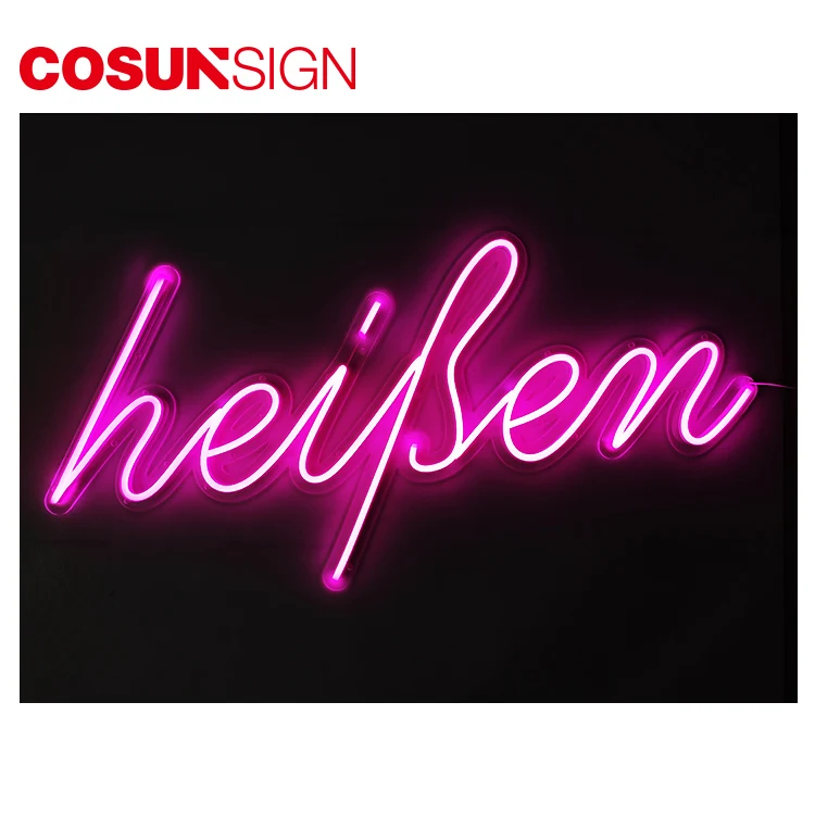 Unique style customised red neon font letter custom led sign light flex