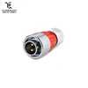 Round Shape Metal Shell Waterproof IP67 Electronic Components 2 Pin Outdoor Connector