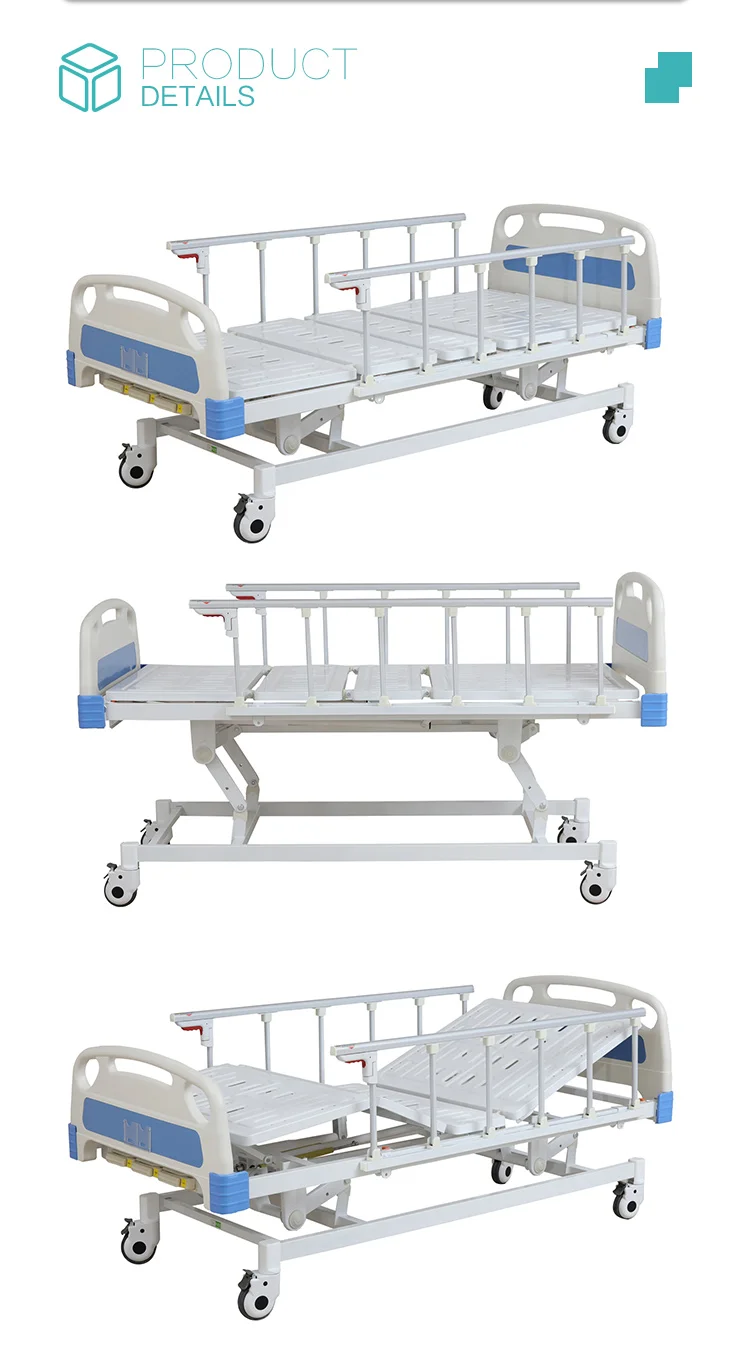 Better Cheap Price Adjustable 3 Function Manual Hospital Bed Medical