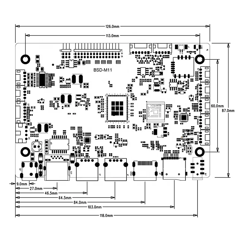 Assembly Green Customized Main Board Kit Pcba Mt9255 Lvds Ddr-1g Emmc ...