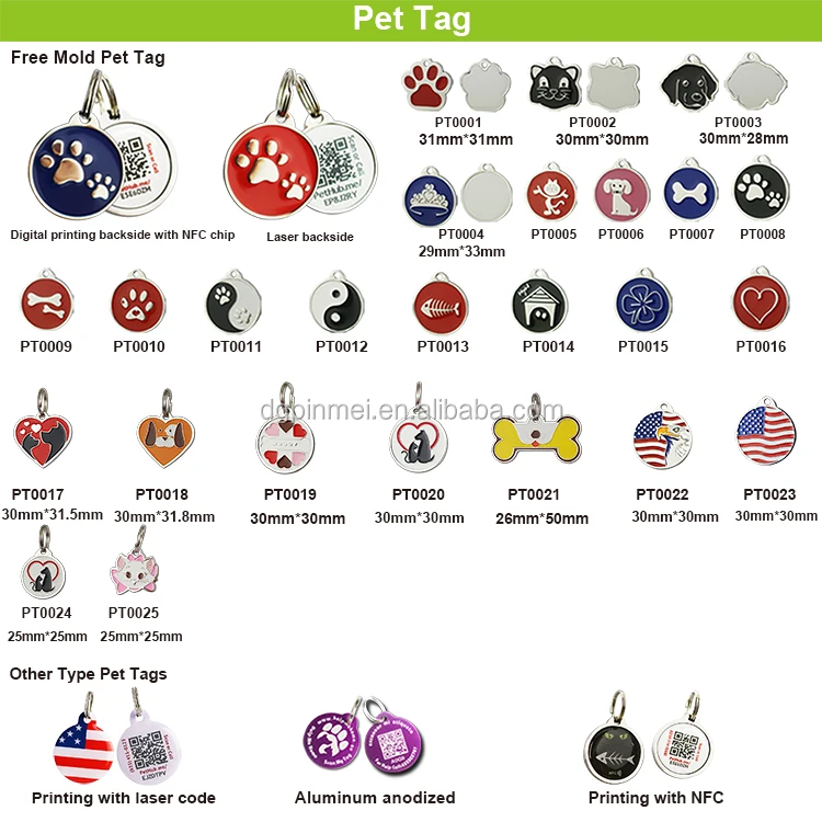 Nfc Rfid Pet Tag Rfid Waterproof Nfc Pet Tag With Qr Code Dog Tag Buy