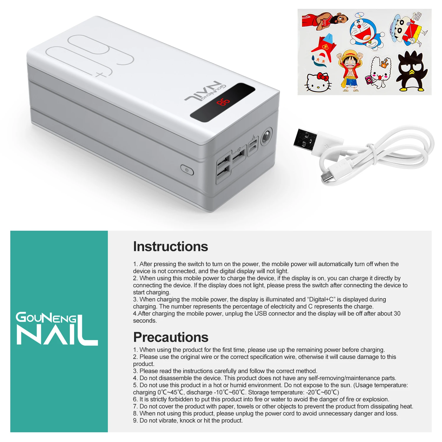 OEM Power Bank 60000mAh super capacity fast charging Portable Charger LED Light Poverbank Powerbank External Battery - ANKUX.COM