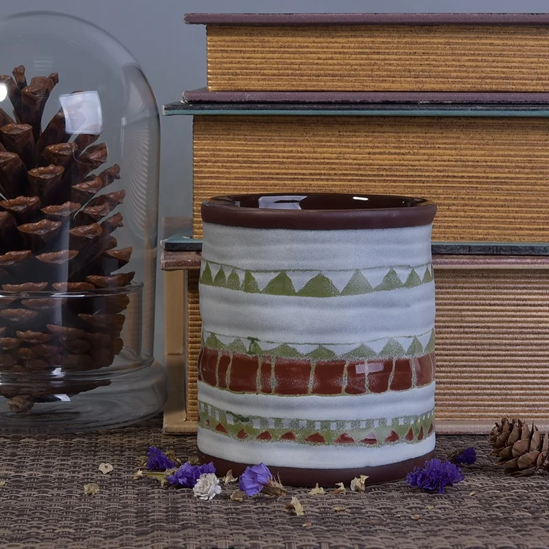 Personalized handmade matte ceramic candle jars tealight scented candle holders home decor