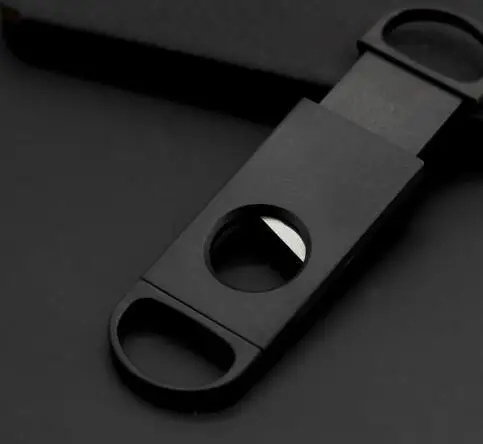 Double Finger Stretch Type Metallic Cigar Knife High Grade Stainless Steel Cutter Cigars Tool Accessories Hot Sale
