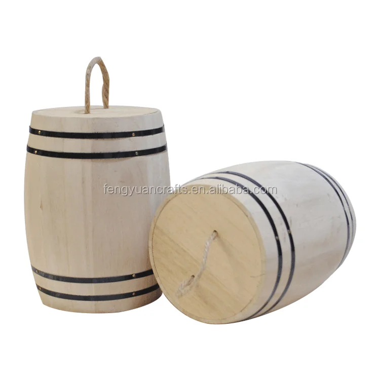 Cheap Wooden Small Tea Barrels Mini Wood Coffee Beans Barrel For Sale