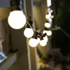 Commercial String Light Warm White Milky Lampshade String Globe String Sets Party Pool Backyard Fitting