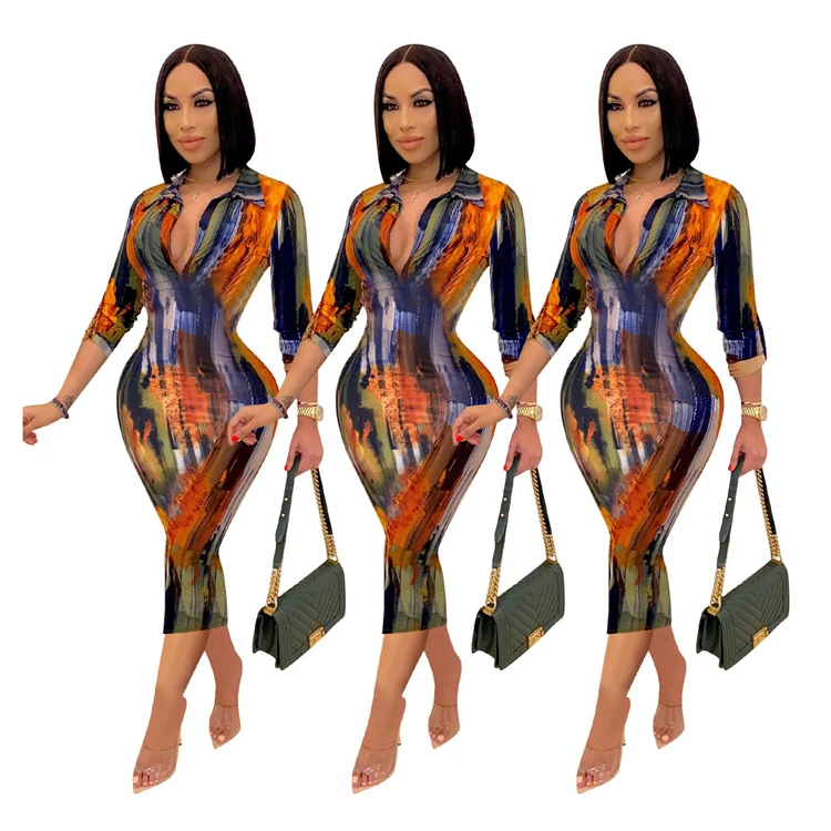 Best Sellers V Neck Bodycon Stretchy Sexy Woman Clothing Popular Outfit Women Dress Casual Long Maxi Dresses