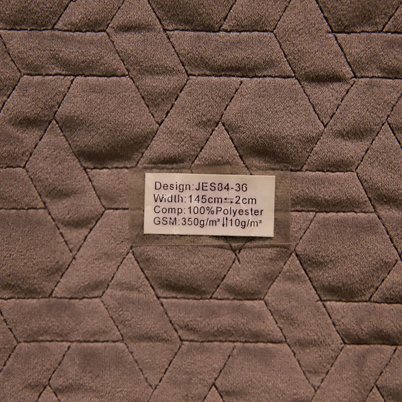 Jes Wholesale Home Textile Upholstery Quilted Upholstery Velvet Fabric