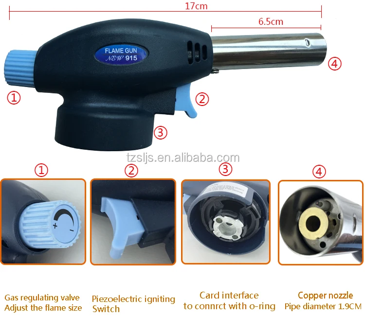 New Product Butane Jet Flame Gas Torch Camping Bbq Lighter Culinary