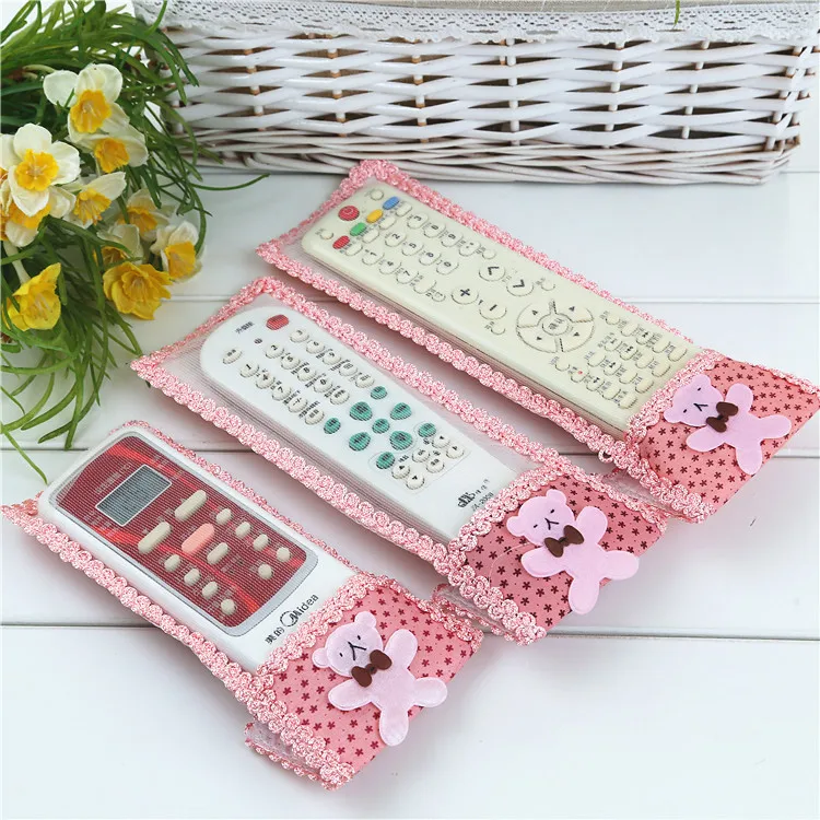 Fabric Lace Video TV Air Condition Remote control Protector Case Cover Waterproof Dust Bags