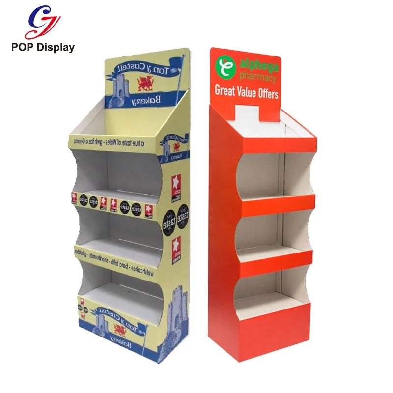 Recyclable Cardboard Display Pedestals; Glossy Paper Cardboard Display