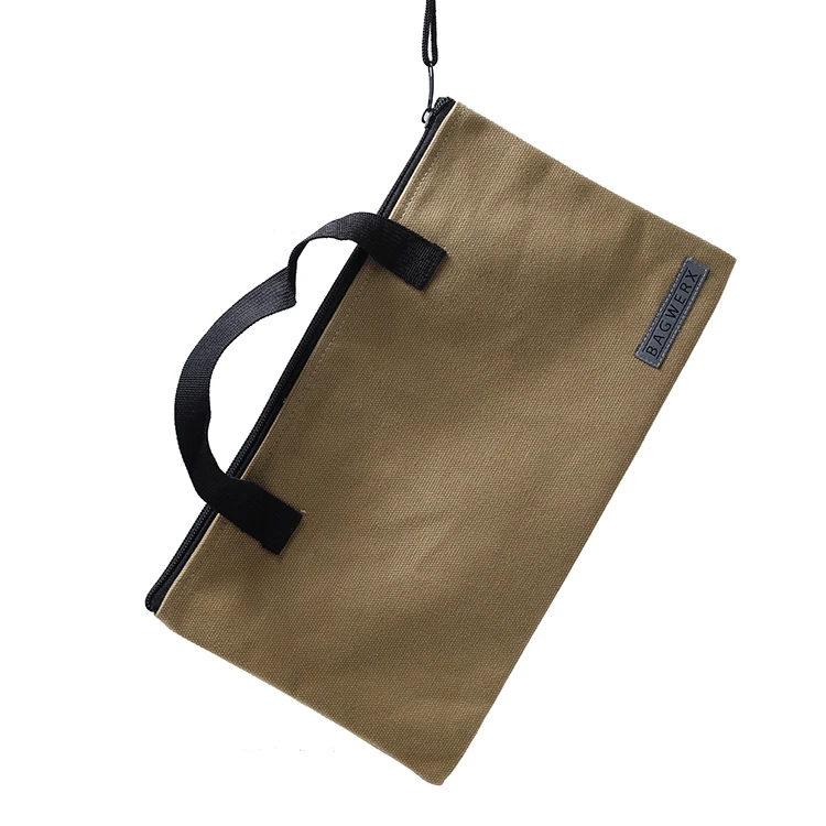 Custom Printed Small Canvas Zipper Tool Bags With End Cord Buy Canvas