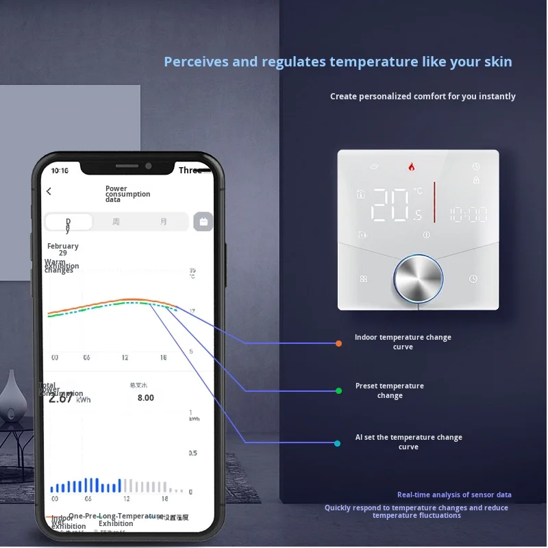 Wireless Wall-mounted Boiler, 220v, 5w - detail 16