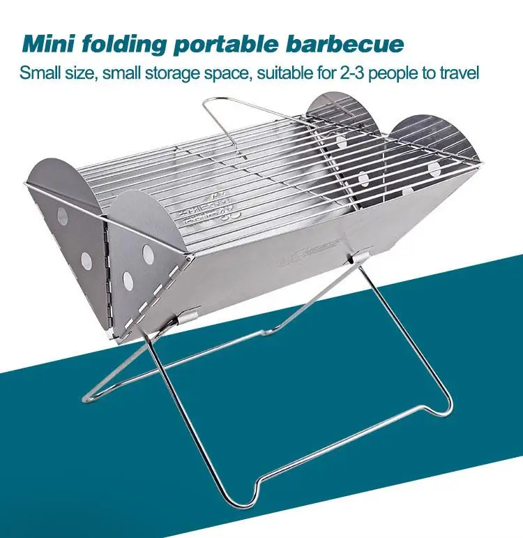 Factory wholesale camping mini portable barbecue bbq grill charcoal outdoor grill