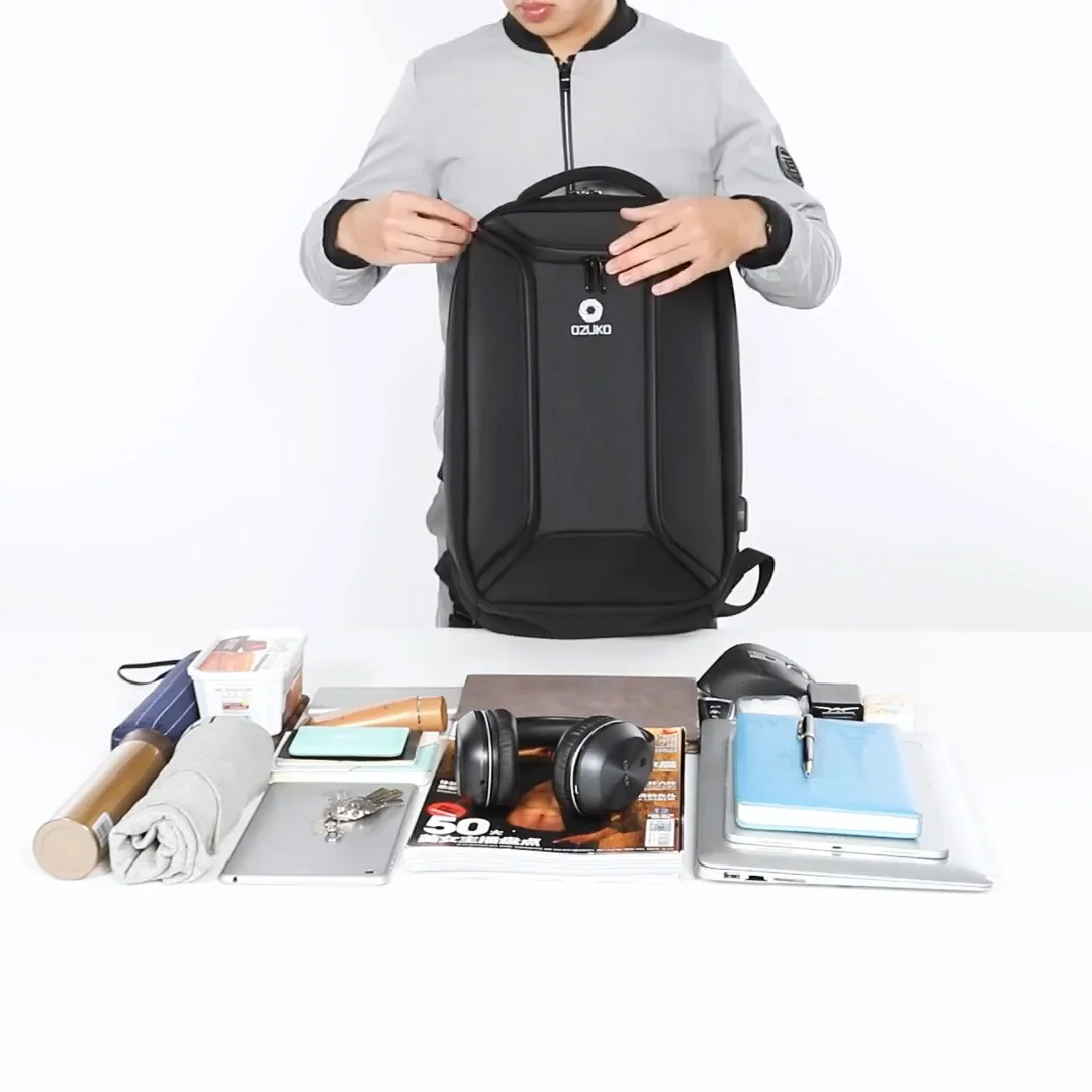 Ozuko 9318 2022 New Design University Large Capacity Backpack Travel