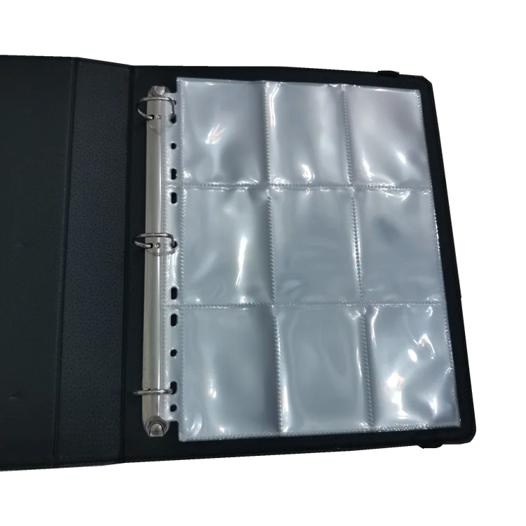 PU cover A4 3 D-Ring Binder file folder hold card sleeves sheet protector (Manufactory)