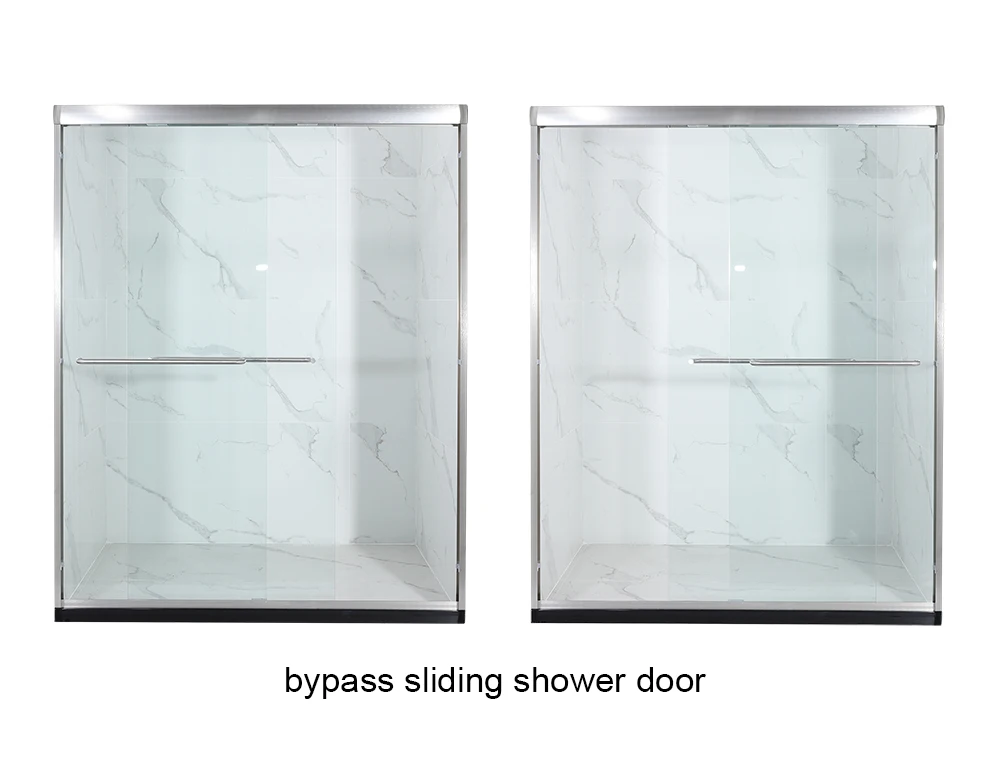Wholesale frame clear glass with high quality aluminum frame sliding bath shower door
