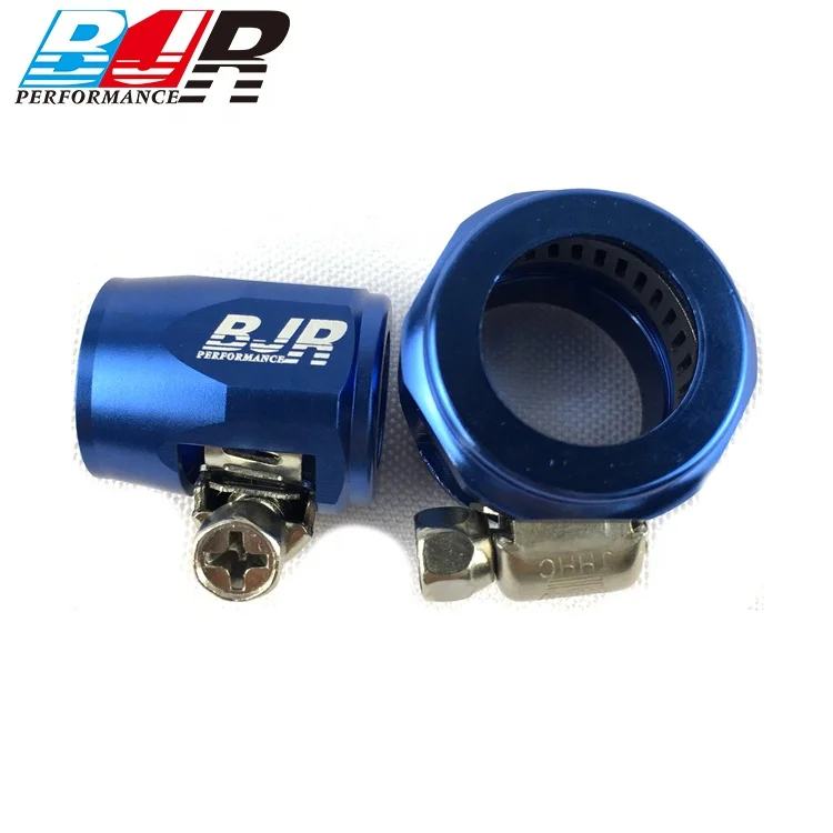 4 AN 4 Fuel Hose Clamp Finisher HEX Finishers Blue AN