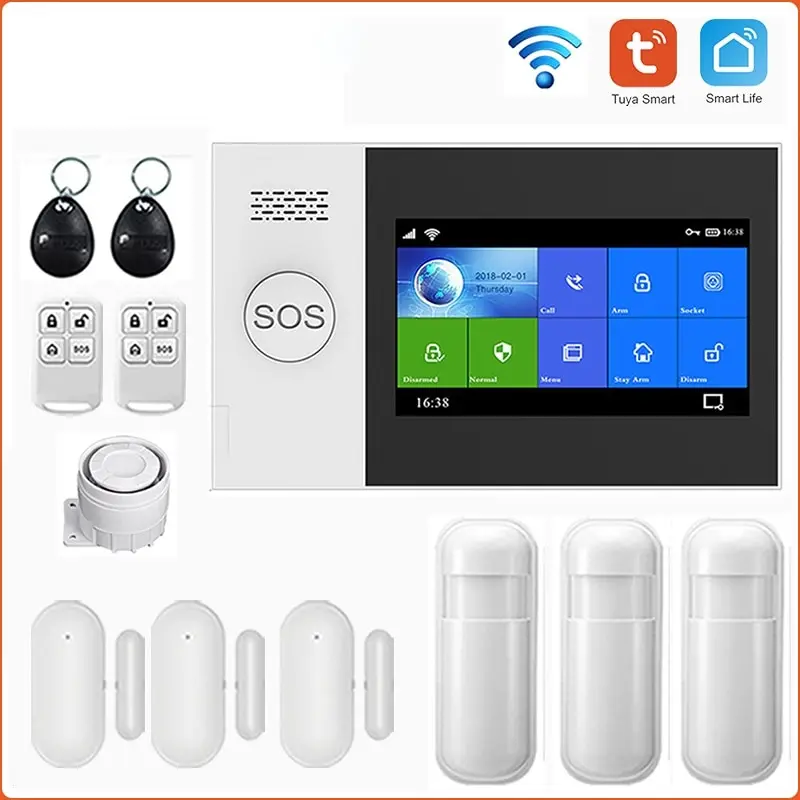 Smart Life Alarm System For Home Wifi Gsm Security Alarm Host With Door