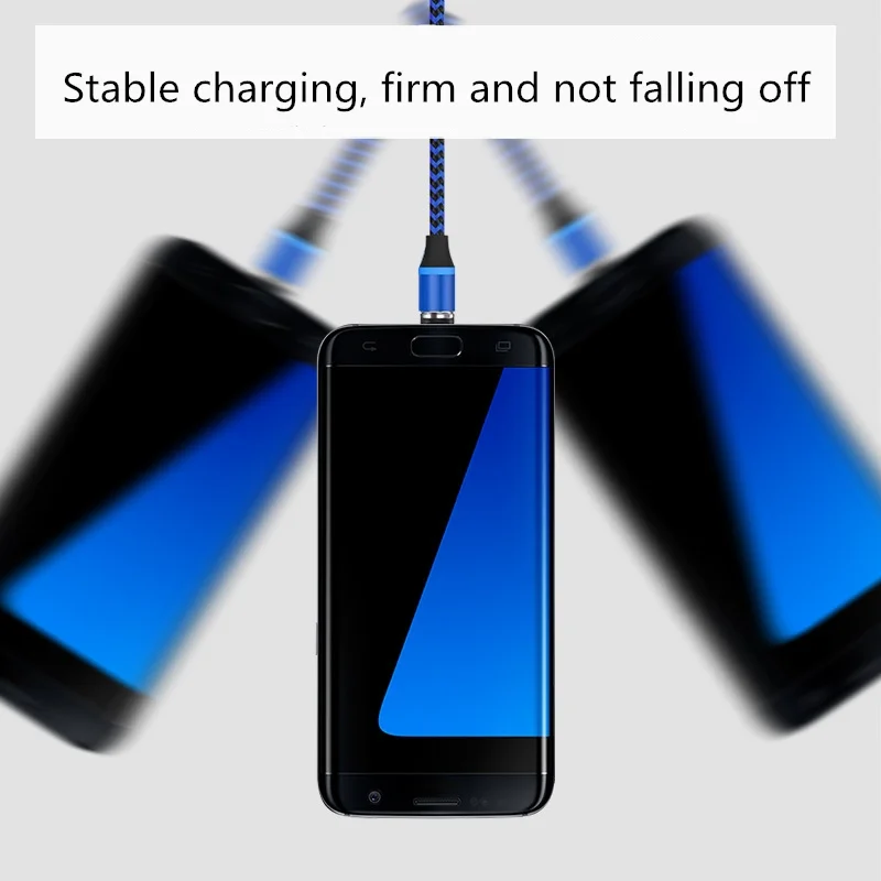 ZICAS fast charge OEM Custom logo 360 degrees strong LED charging phone charger usb cable magnetic for micro - ANKUX.COM