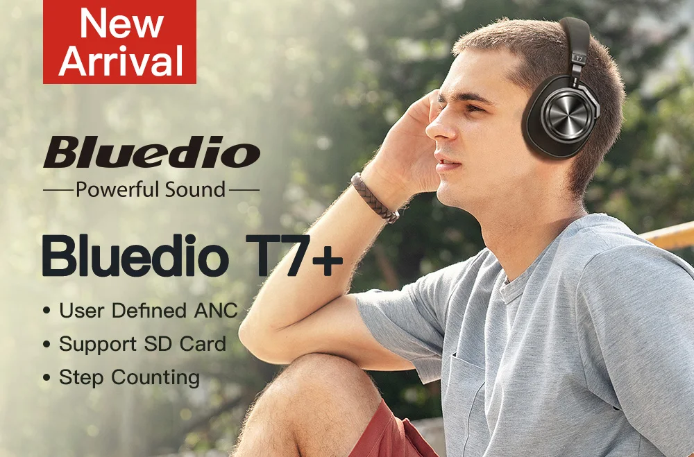 2020 NEW Liwei Bluedio New arrival T7+ Earphone China User Defined ANC Support SD Card Step Counting music headphone for PC - ANKUX.COM