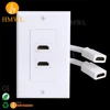 2 port Video HDMI Pigtail Cable US type Wall Face Plate