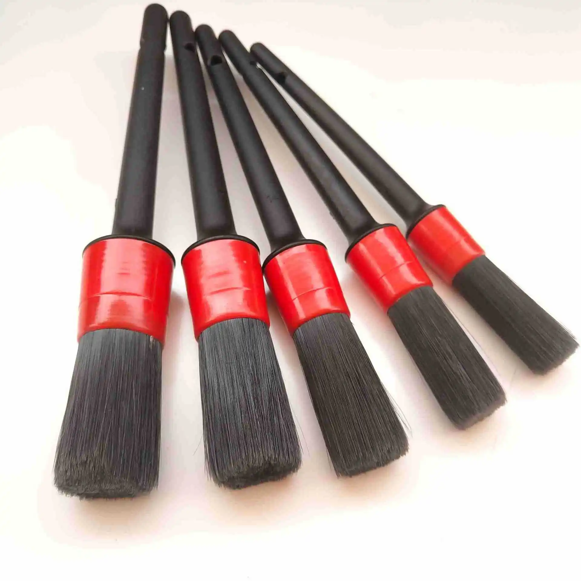 Car Wheel & Wash Brush Kit Cleaning Boar Hair Brush Auto Detail Tools