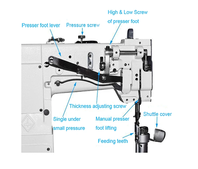 Single Needle 8365 Standing Post Bed Zigzag Industrial Sewing Machine