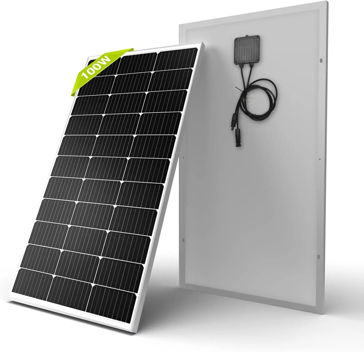 Foldable 200W solar panel deployed on grass with a portable power station