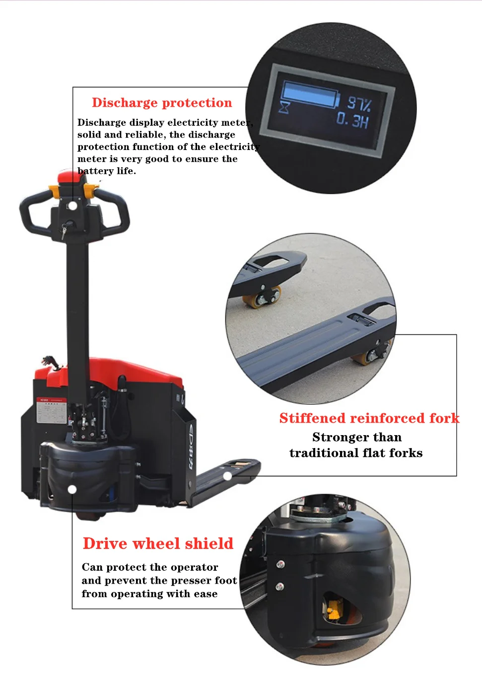 All Rough Terrain Electric Pallet Truck 1.5 Ton Pallet Truck Electric