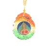 New lady image crystal necklace with crystal chain for buddhist christmas presents