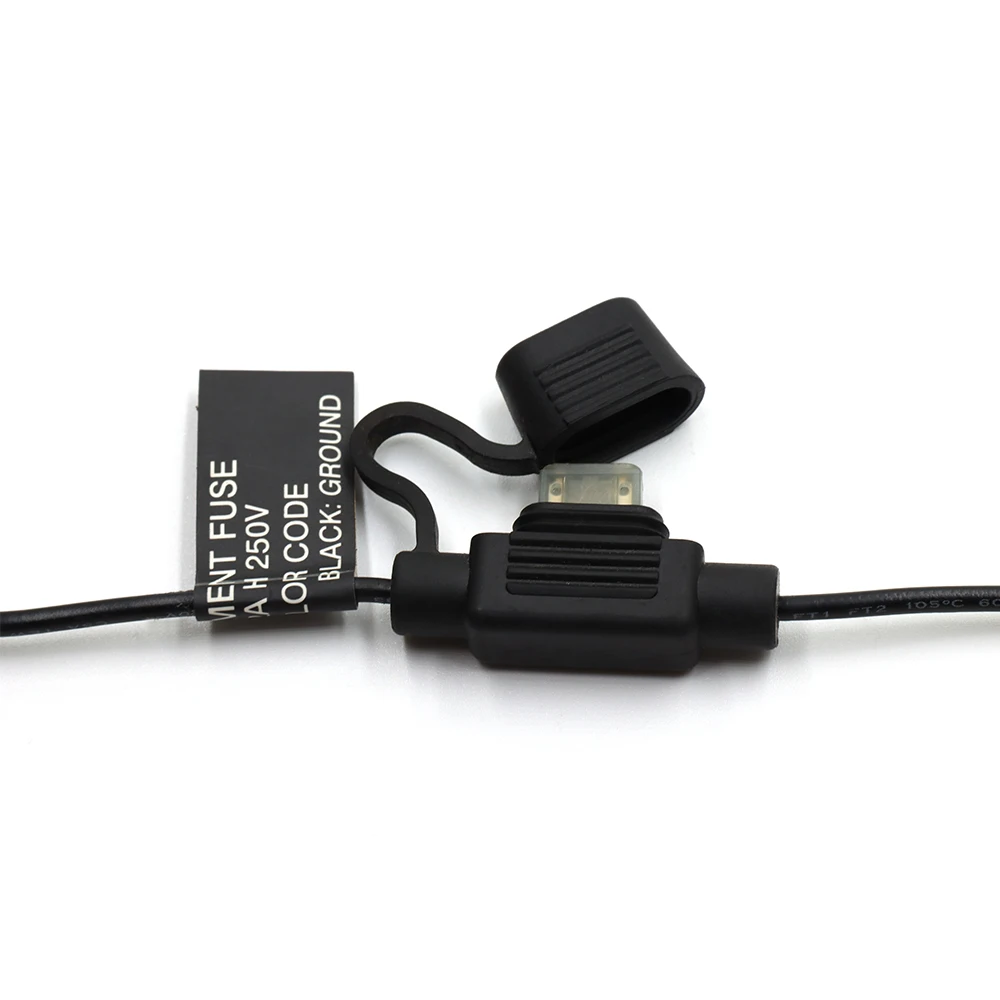 dc5.5*2.1mm male to open with 3A 5A 10A fuse electric cable - ANKUX.COM