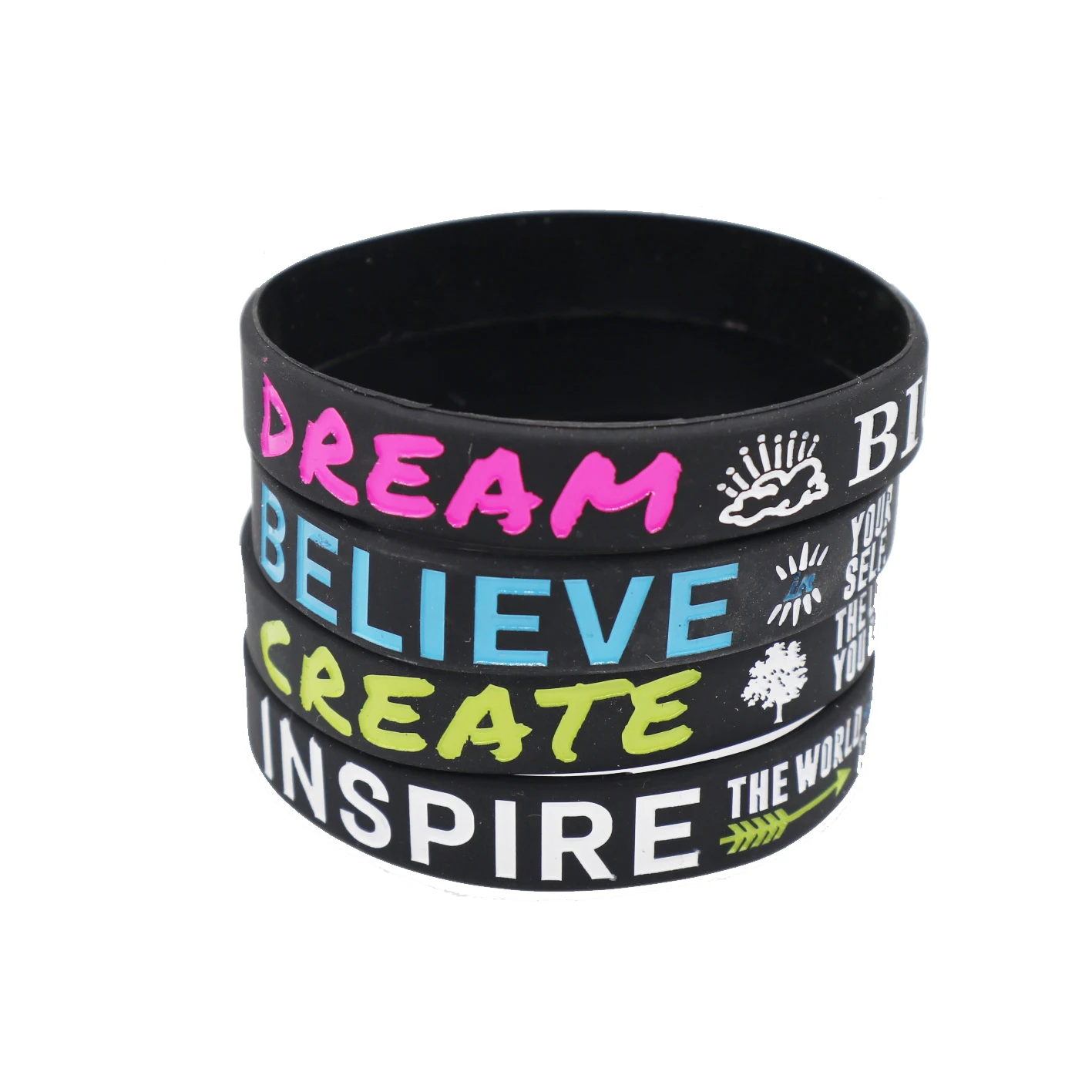 Ecofriendly Custom Rubber Silicone Wristband Bracelet / Wrist Band