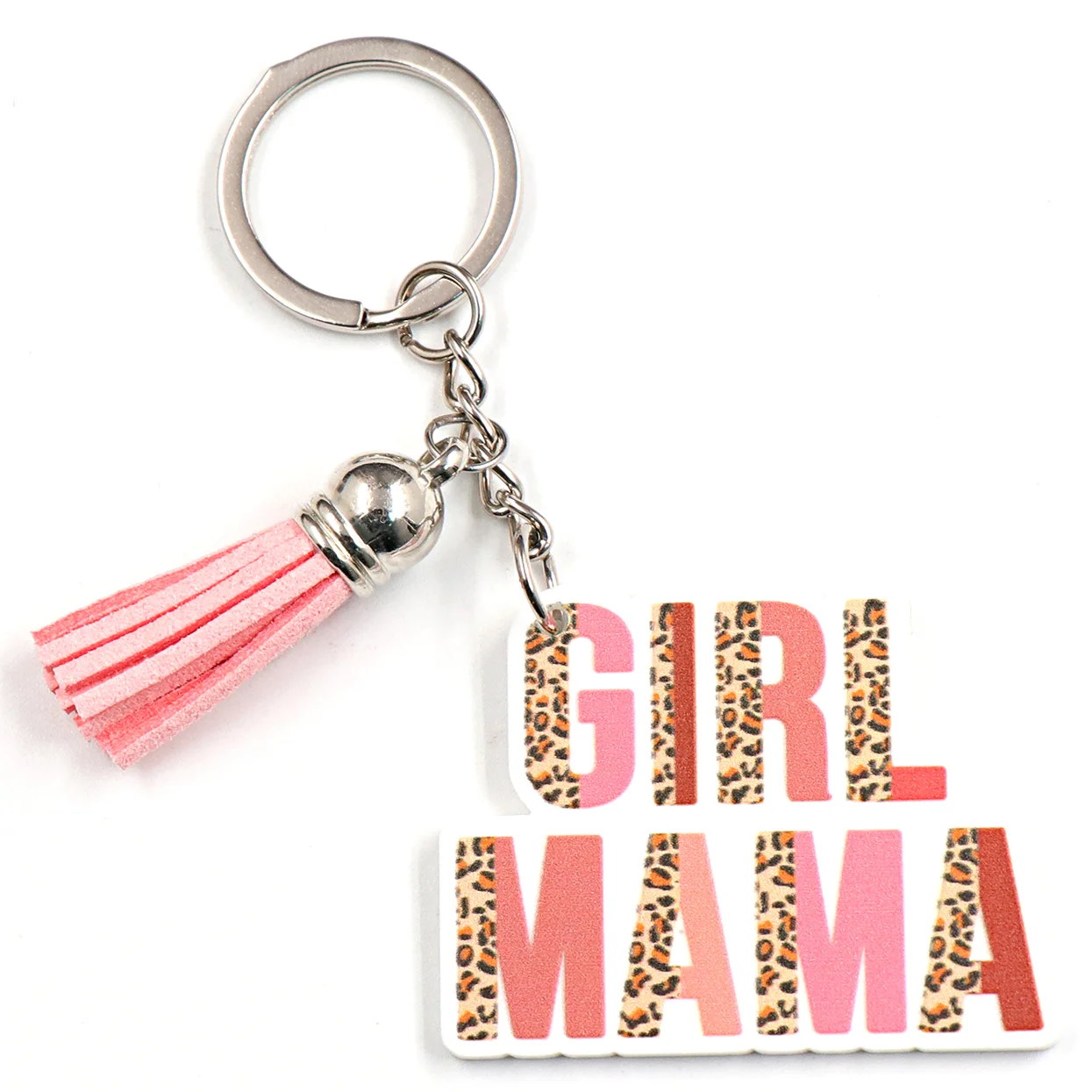 KHS194KH1102 Good Quality 2022 New Girl MAMA Mother's Day Gift White Acrylic Keychain details