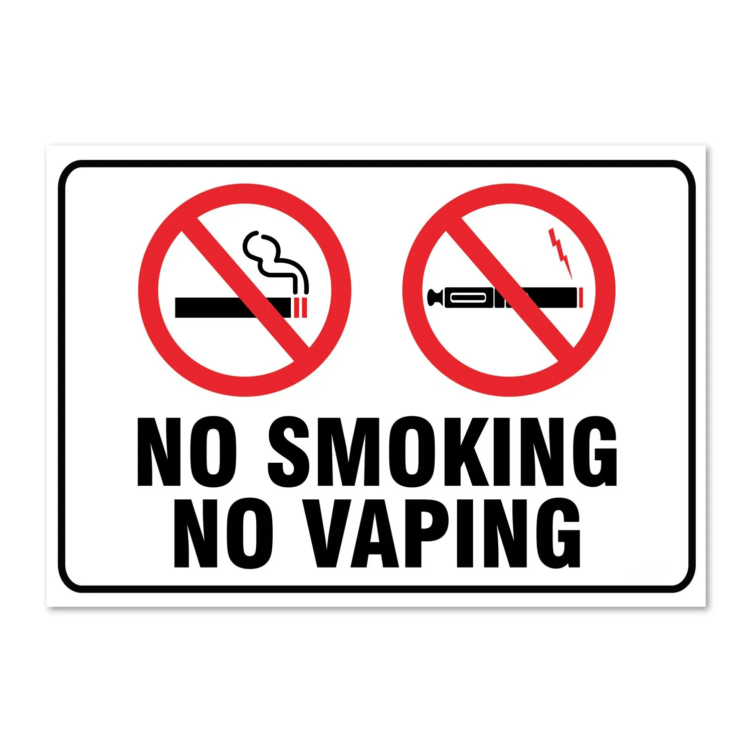 oem 10" x 7" vinyl sticker no smoking no vaping sign, uv