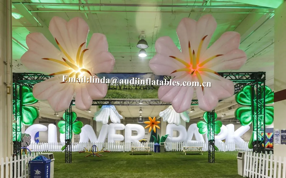 pink & white daisies inflatable flower for wedding party