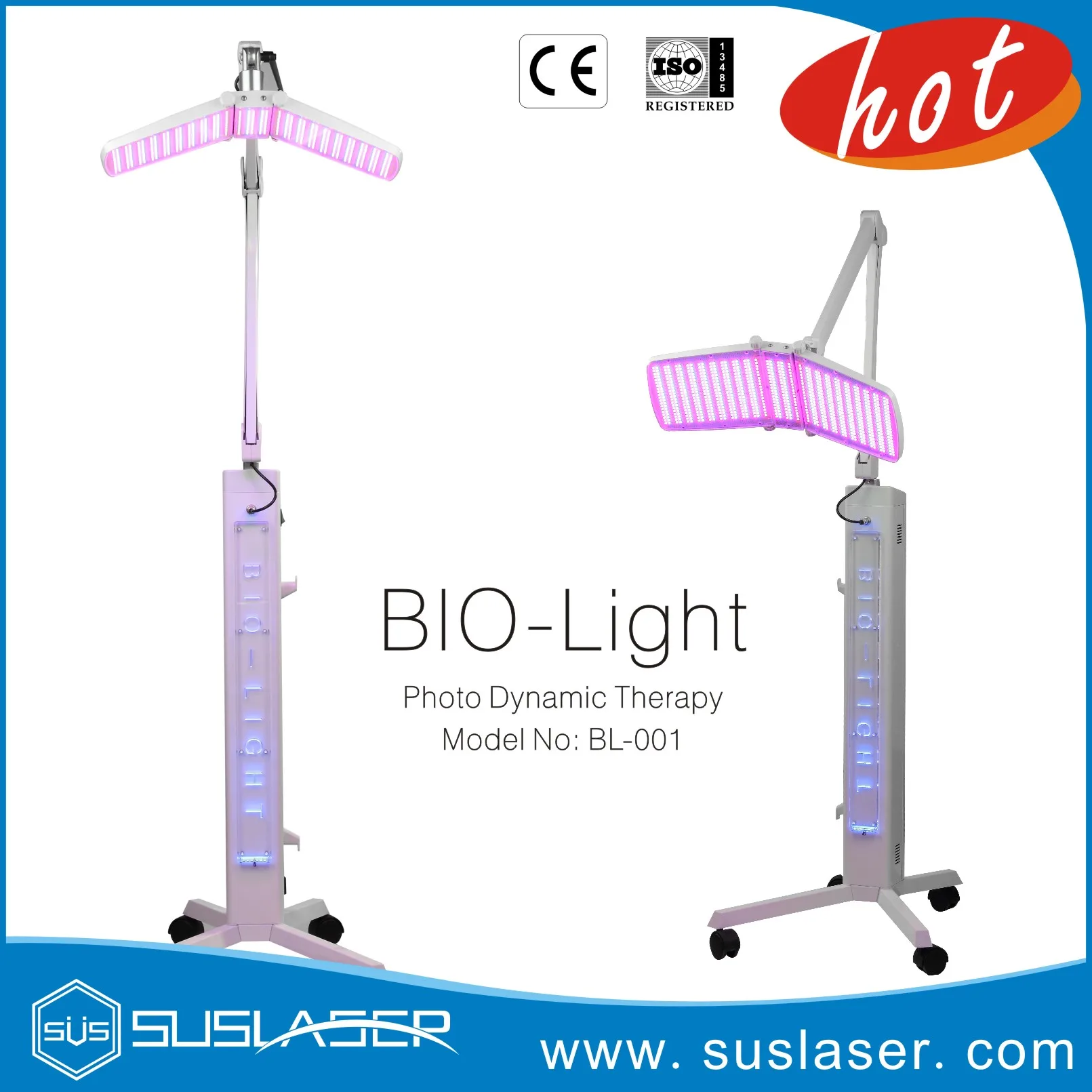 Red And Blue Led Esthetician Color Light Therapy Lamps Infared Light
